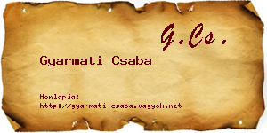 Gyarmati Csaba névjegykártya